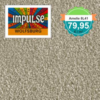 Vorwerk Amelie 8L41 sand – Velours Teppichboden 4 m – mit Preisangabe auf dem Bild